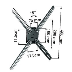 Βάση TV- PLASMA & LCD σταθερή έως 1420 mm (56''), 30 kg, μαύρη
