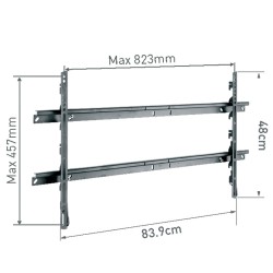 Βάση TV- PLASMA & LCD σταθερή έως 1520 mm (60''), 80 kg, ασημί
