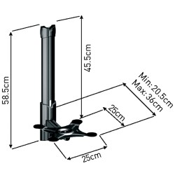 Βάση στήριξης HOME THEATRE, 25 kg, μαύρη