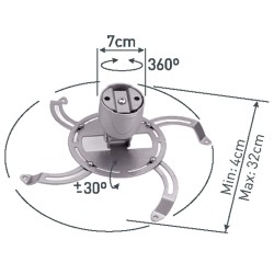 Βάση συστήματος προβολής , 11 kg, ασημί