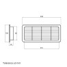 ΠΕΡΣΙΔΑ ΠΛΑΣΤΙΚΗ ABS 220X90mm ΛΕΥΚΗ  (1822)