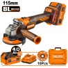 Γωνιακός τροχός HOJITA Brushless 115mm -3 ταχυτήτων μπαταρίας 20V