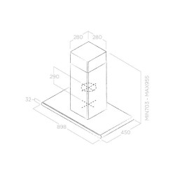 ELICA ΑΠΟΡΡΟΦΗΤΗΡΑΣ ΝΗΣΙΔΑΣ GALAXY ISLAND BLIX/A/90 PRF0017852B