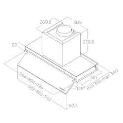ELICA ELICA ΑΠΟΡΡΟΦΗΤΗΡΑΣ ΕΝΤΟΙΧΙΣΜΕΝΟΣ BOX IN NO DRIP IX/A/90