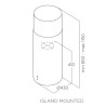 ELICA ELICA ΑΠΟΡΡΟΦΗΤΗΡΑΣ ΝΗΣΙΔΑΣ TUBE PRO ISLAND MAT WH/A/43