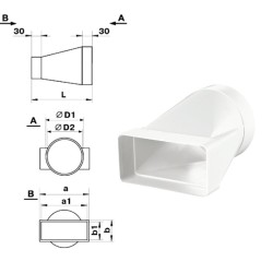 Αντάπτορας Φ100 mm σωλήνα 110x55 mm (1486)