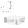 Καμπύλη 90 οριζόντια πλαστική για σωλήνα 110x55 mm (1485)