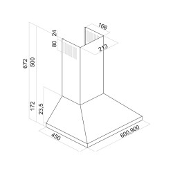 DAVOLINE DAVOLINE ΑΠΟΡΡΟΦΗΤΗΡΑΣ ΚΑΜΙΝΙ AIRTECHNO PLUS IX 60cm