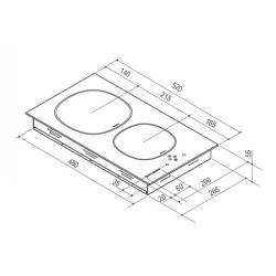 Faber Piano Induzione FCH32 Εστίες Επαγωγικές 108.0456.298