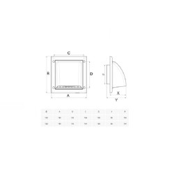 Περσίδα τετράγωνη ABS Φ100 (1104)