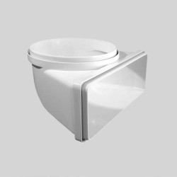 Αντάπτορας 90° στρογγυλή Φ150 σε 220Χ90mm (0473)
