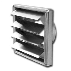 Περσίδα βαρύτητας με λαιμό Φ150 INOX (0939)