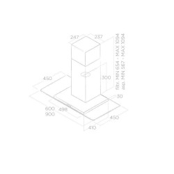 ELICA ELICA ΑΠΟΡΡΟΦΗΤΗΡΑΣ ΕΠΙΤΟΙΧΟΣ FLAT GLASS IX/A/90