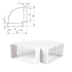 Καμπύλη 90 οριζόντια πλαστική για σωλήνα 110x55 mm (1485)