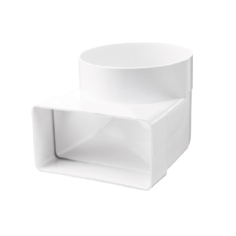 Αντάπτορας γωνία 90° Φ100 σε 110x55 mm (1518) Αντάπτορας γωνία 90° Φ100 σε 110x55 mm (1518)