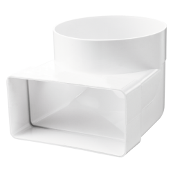Αντάπτορας γωνία 90° Φ100 σε 110x55 mm (1518)
