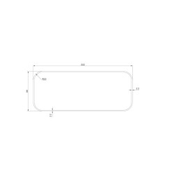ELICA KIT0120991 ΟΡΙΖΟΝΤΙΟΣ ΣΩΛΗΝΑΣ 222Χ89Χ1000 mm