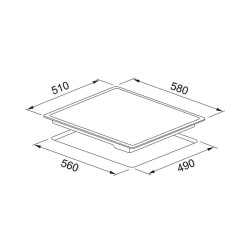 Αυτόνομη Κεραμική Εστία Franke FRSM 604 C T BK 58cm Χωρίς Πλαίσιο 3065101030