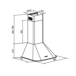 ΑΠΟΡΡΟΦΗΤΗΡΑΣ ARMONIA S-1013-A01-M13-600 IVORY