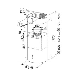 Franke Tube FTU PLUS 3707 I XS Inox Οροφής 1000001793