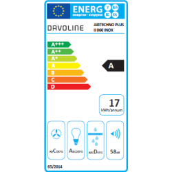 DAVOLINE ΑΠΟΡΡΟΦΗΤΗΡΑΣ ΚΑΜΙΝΙ AIRTECHNO PLUS II IX 60CM