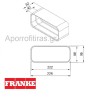 Σύνδεσμος σωλήνα πλακέ 228x95mm FRANKE 3120107441