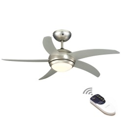 ΑΝΕΜΙΣΤΗΡΑΣ ΟΡΟΦΗΣ GRUPPE L44001 SILVER ΜΕ ΦΩΣ ΚΑΙ ΤΗΛΕΧ/ΡΙΟ 55W 44''