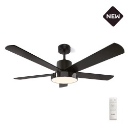 ΑΝΕΜΙΣΤΗΡΑΣ ΟΡΟΦΗΣ GRUPPE 48-12115DC BLACK ME ΦΩΣ ΚΑΙ ΤΗΛ/ΡΙΟ