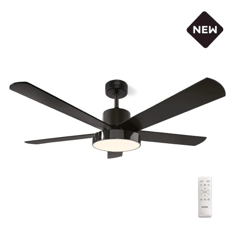 ΑΝΕΜΙΣΤΗΡΑΣ ΟΡΟΦΗΣ GRUPPE 48-12115DC BLACK ME ΦΩΣ ΚΑΙ ΤΗΛ/ΡΙΟ