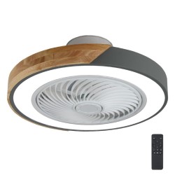 ΑΝΕΜΙΣΤΗΡΑΣ ΟΡΟΦΗΣ GRUPPE LDGD042 GREY-WOOD ΜΕ ΦΩΣ ΚΑΙ ΤΗΛΕ/ΡΙΟ DC MOTOR