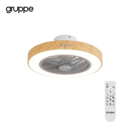 ΑΝΕΜΙΣΤΗΡΑΣ ΟΡΟΦΗΣ GRUPPE CMBF-FS6008 LIGHT WOOD ΜΕ ΦΩΣ ΚΑΙ ΤΗΛΕ/ΡΙΟ DC MOTOR