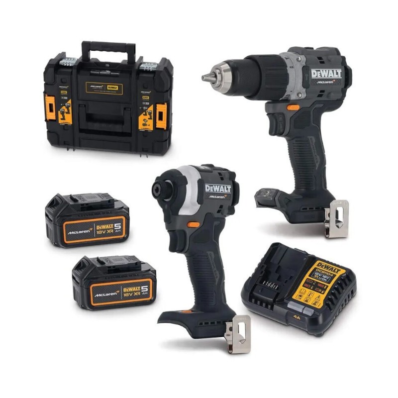 Dewalt DCK200MP2T Mclaren Σετ Κρουστικό Δραπανοκατσάβιδο & Παλμικό Κατσαβίδι 18V 2x5Ah