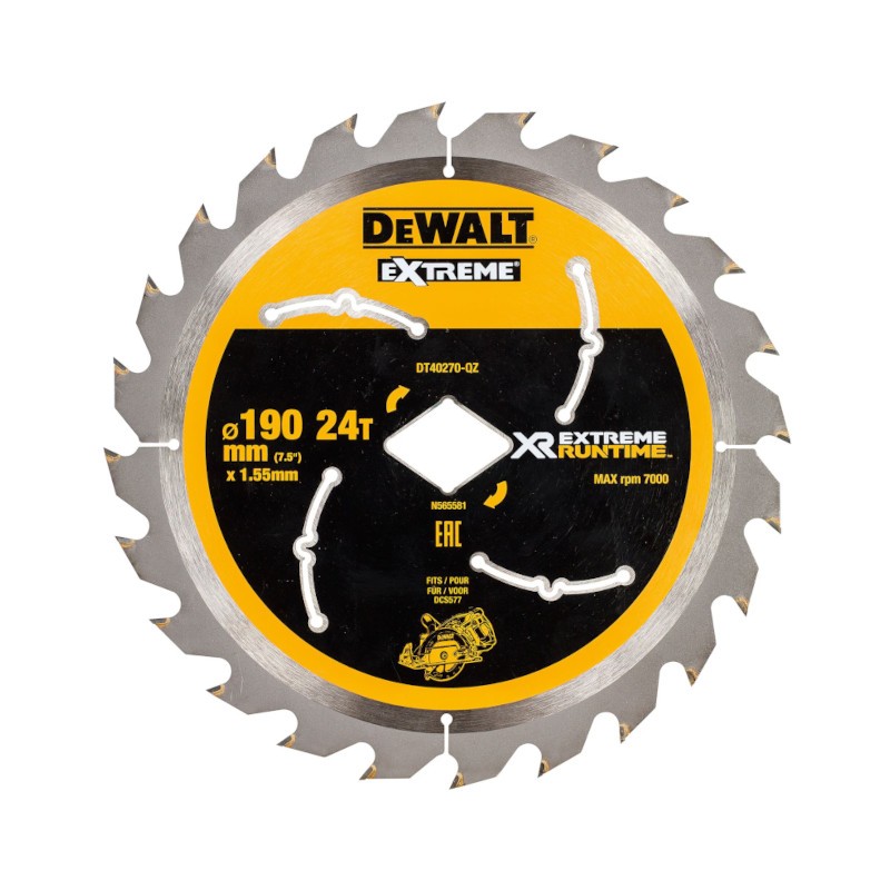 Dewalt DT40270 Διαμαντόδισκος Extreme 24T 190mm
