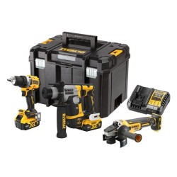 Dewalt DCK355P2T Σετ Δραπανοκατσάβιδο & Πιστολέτο & Γωνιακό Τροχό 18V 2x5Ah