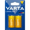 Varta 120305 Μπαταρία Longfife Μεσαίο C (X2) 4114 2 τεμ