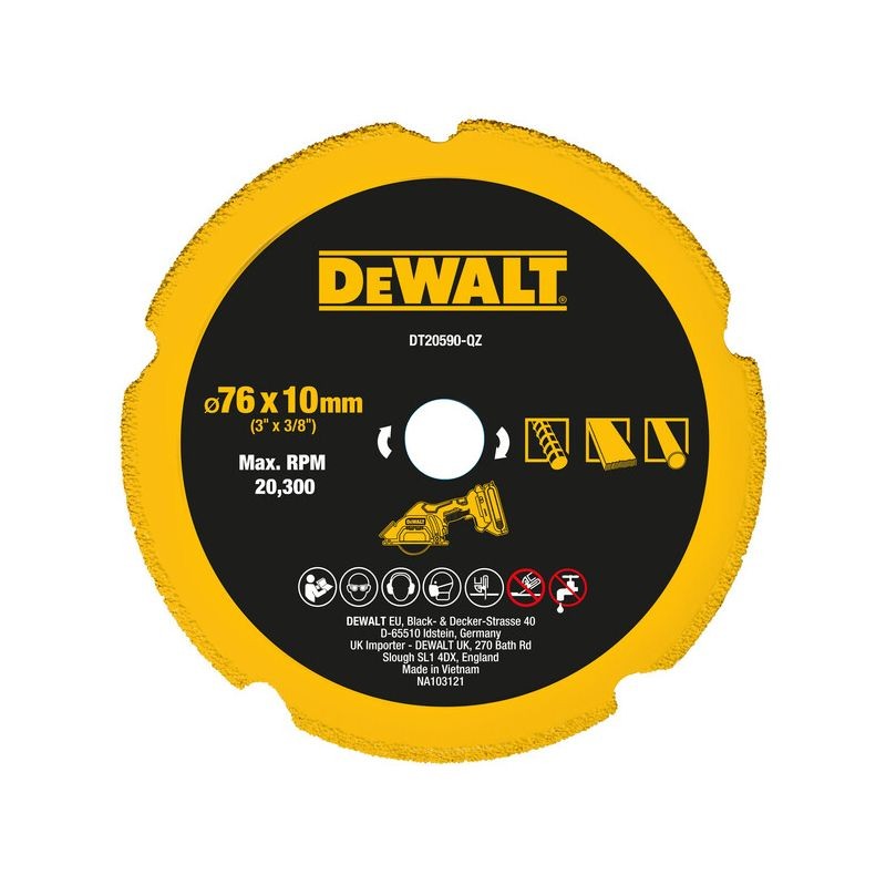 Dewalt DT20590 Διαμαντόδισκος Κοπής Μετάλλου 76mm