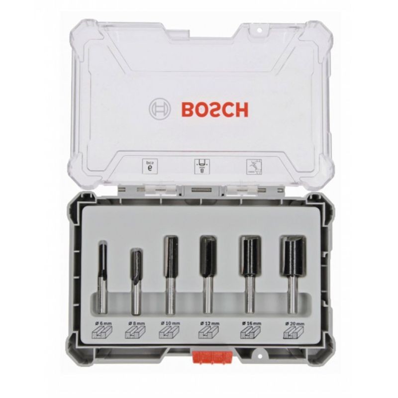 Bosch 2607017466 Κασετίνα με 6 Φρέζες 8mm