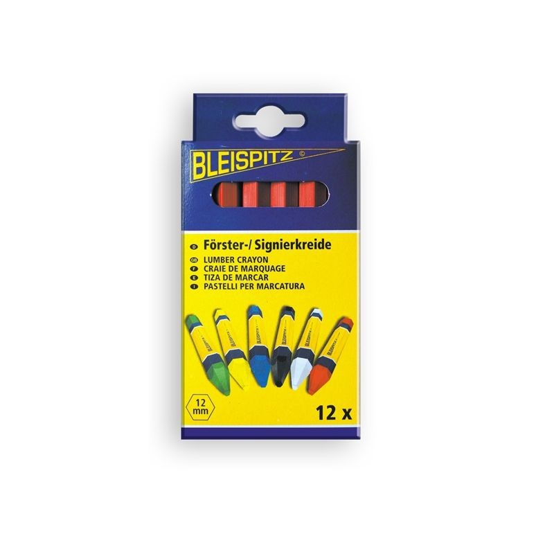 Bleispitz 0228 Κηρομπογιά με Ετικέτα 12mm/120mm Άσπρο 12TXM