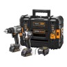 Dewalt DCK200ME2GT Σετ Κρουστικό Δραπανοκατσάβιδο & Παλμικό Κατσαβίδι 18V 2x1.7Ah TSTAK