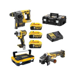 Dewalt DCK305P3 Σετ Εργαλείων με Πιστολέτο + Παλμικό Κατσαβίδι + Γωνιακό Τροχό 3x5.0Ah