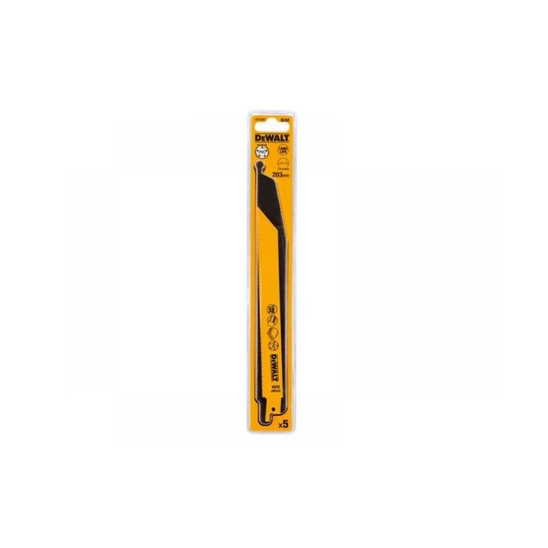 DT2387 Σετ 5 Λάμες Σεγάτσας Γενικής Χρήσης 203/1.8-2.5mm ΒΔ DEWALT