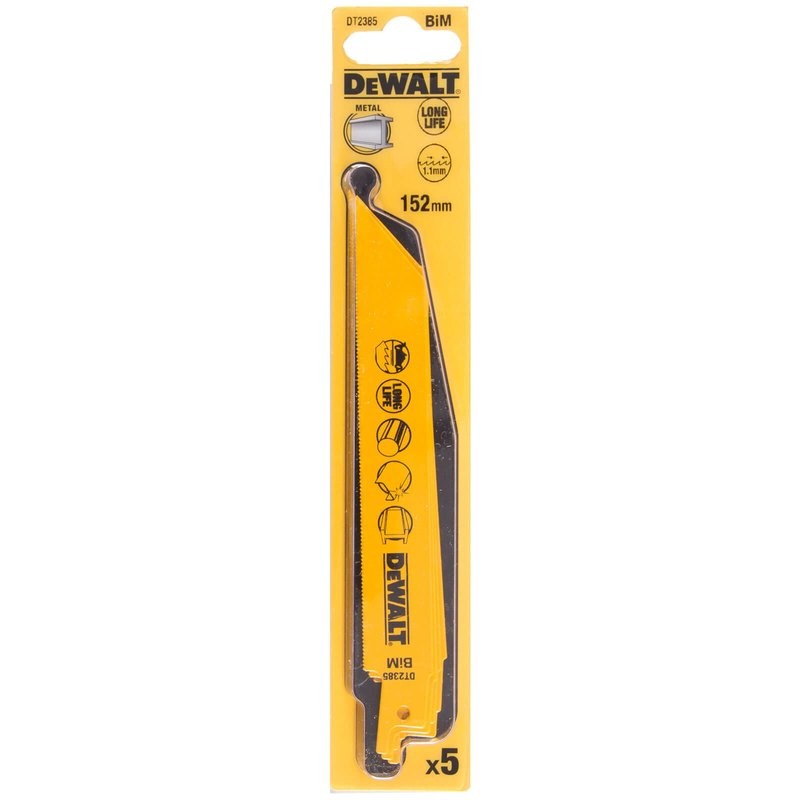 DT2385 Σετ 5 Λάμες Κοπής Μετάλλου 152/1.1mm ΒΔ DEWALT