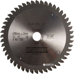 DT4087 Δίσκος Κοπής Φορητών Δισκοπρίονων 165 20 48T Tcg -5° 2.6 1.8 DEWALT