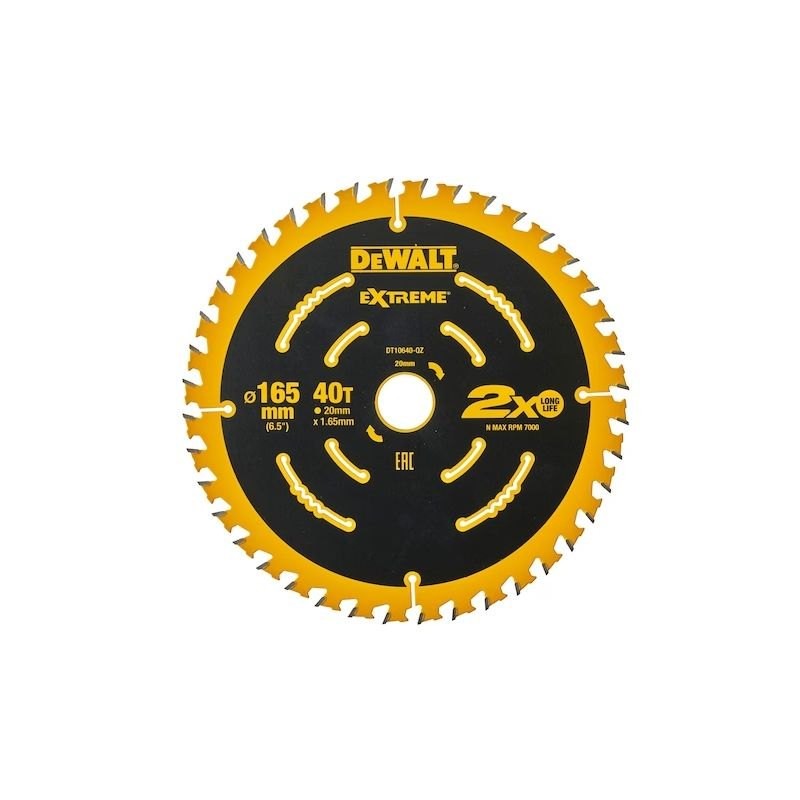 Dewalt DT10640 Δίσκος Κοπής Ξύλου 165Χ20mm 40 Δόντια