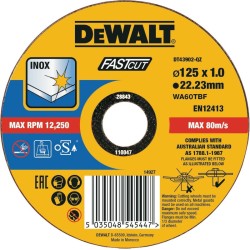 DT43902 ΔΙΣΚΟΣ ΚΟΠΗΣ ΙΝΟΧ 125Χ1Χ22,23mm