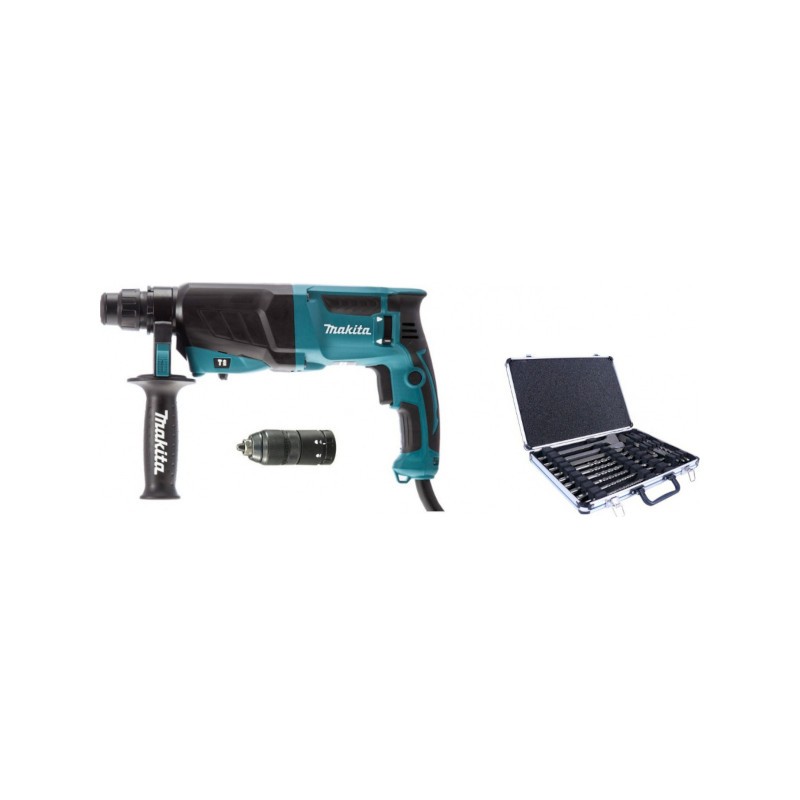 Makita HR2630TX12 Περιστροφικό Πιστολέτο SDS-Plus 800W 2.4J & Εξαρτήματα