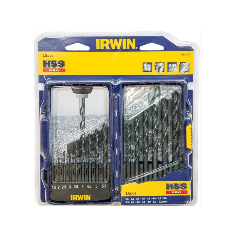 Irwin 10503989 Σετ Τρυπάνια Μετάλλου 1.5-10mm 15ΤΜΧ