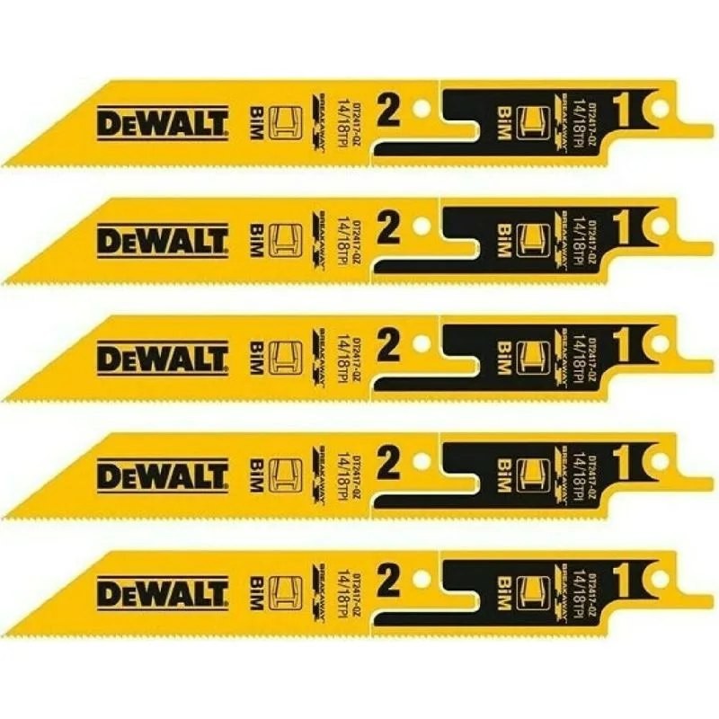 Dewalt DT2417 Λάμες Σεγάτσας BI-METAL1.4-1.8mm 152mm Σετ 5 Τεμαχίων