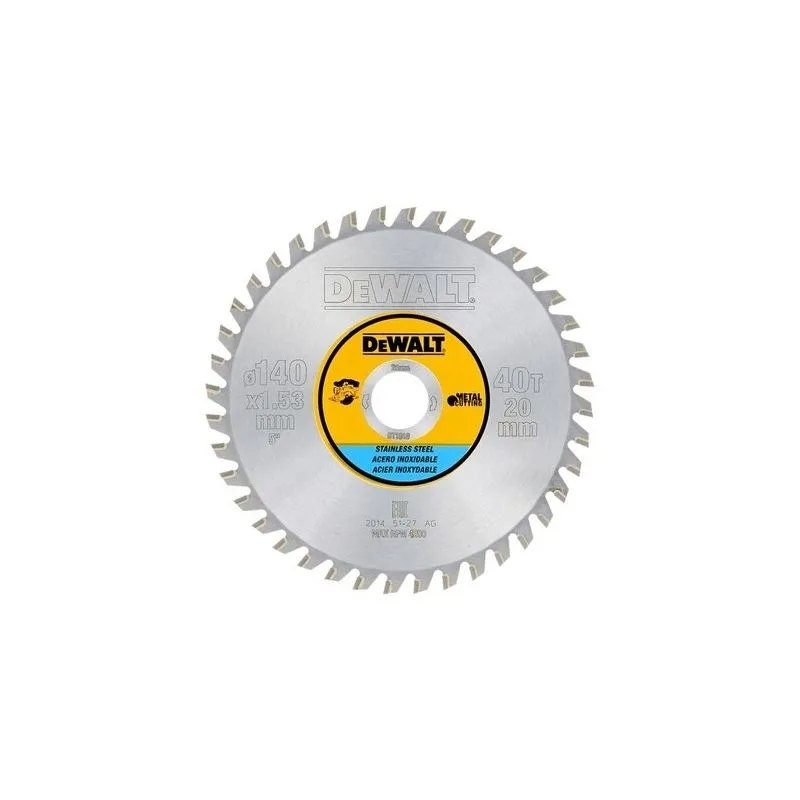 Dewalt DT1918 Δίσκος Κοπής 140 X 20 X 40T
