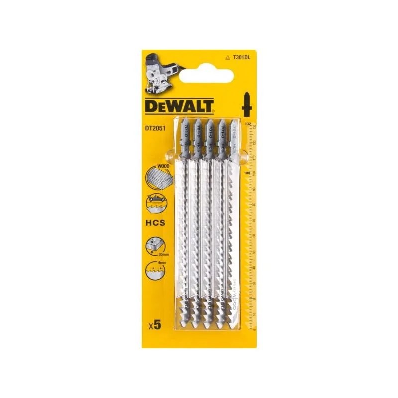 Dewalt DT2051 Λάμες για Σέγα Ξύλου 132 Χ 100 Χ 4 Χ 85 mm Σετ 5 Τεμαχίων